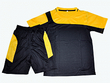 Форма футбол. Ке001 чёрный с жёлтым