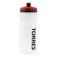 Бутылка для воды "TORRES"  арт.SS1027, 550мл. пласт. прозрачная, красно-черная крышка