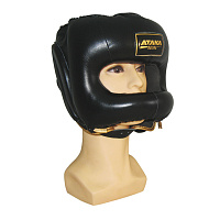 Шлем для бокса АТАКА BOXING с защитным бампером, HGR-211, кожа 
